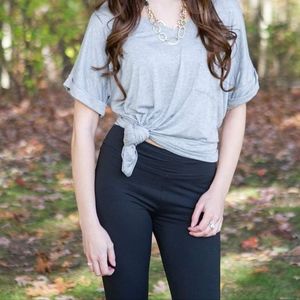 Hello Pink Yoga Black waisted legging 12-18